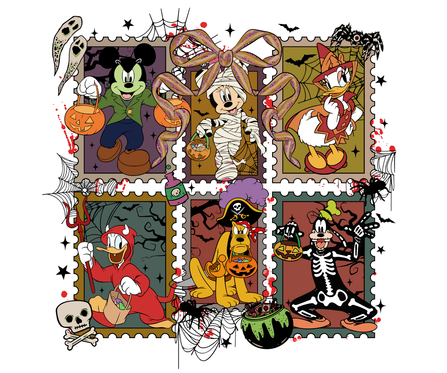 Halloween Retro Friends T-shirt