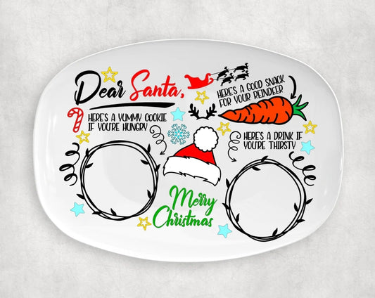 Dear Santa Milk & Cookie Plate