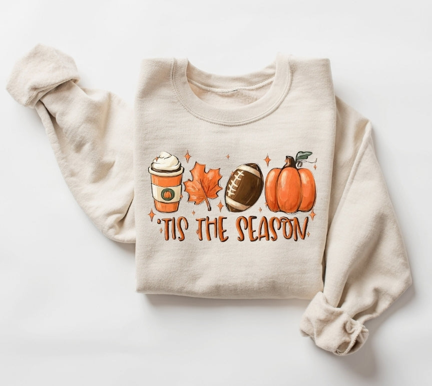 Tis The Football Fall Season Crewneck Sweatshirt