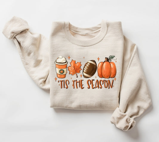 Tis The Football Fall Season Crewneck Sweatshirt