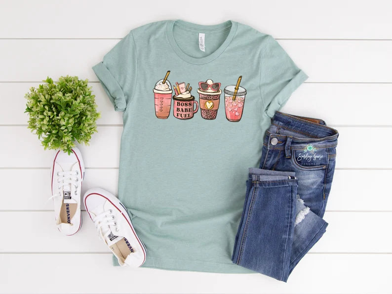 Boss Babe Latte Ladies Shirt